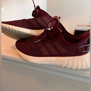 Maroon, glitter adidas size 8.5